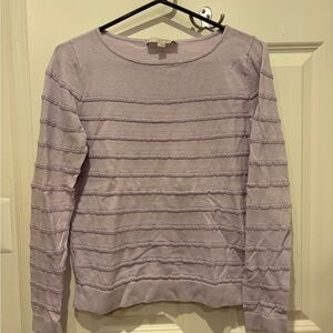 LOFT Women's Lavender Crew Neck Sweater, Size Large